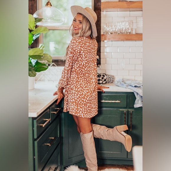 The Impeccable Pig Spotted Long Sleeve Flirty Tunic Dress Size Small - Picture 10 of 14